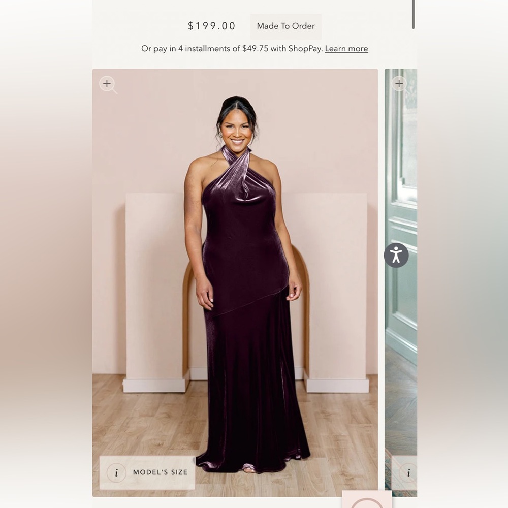 Revelry Athena purple dress 2P